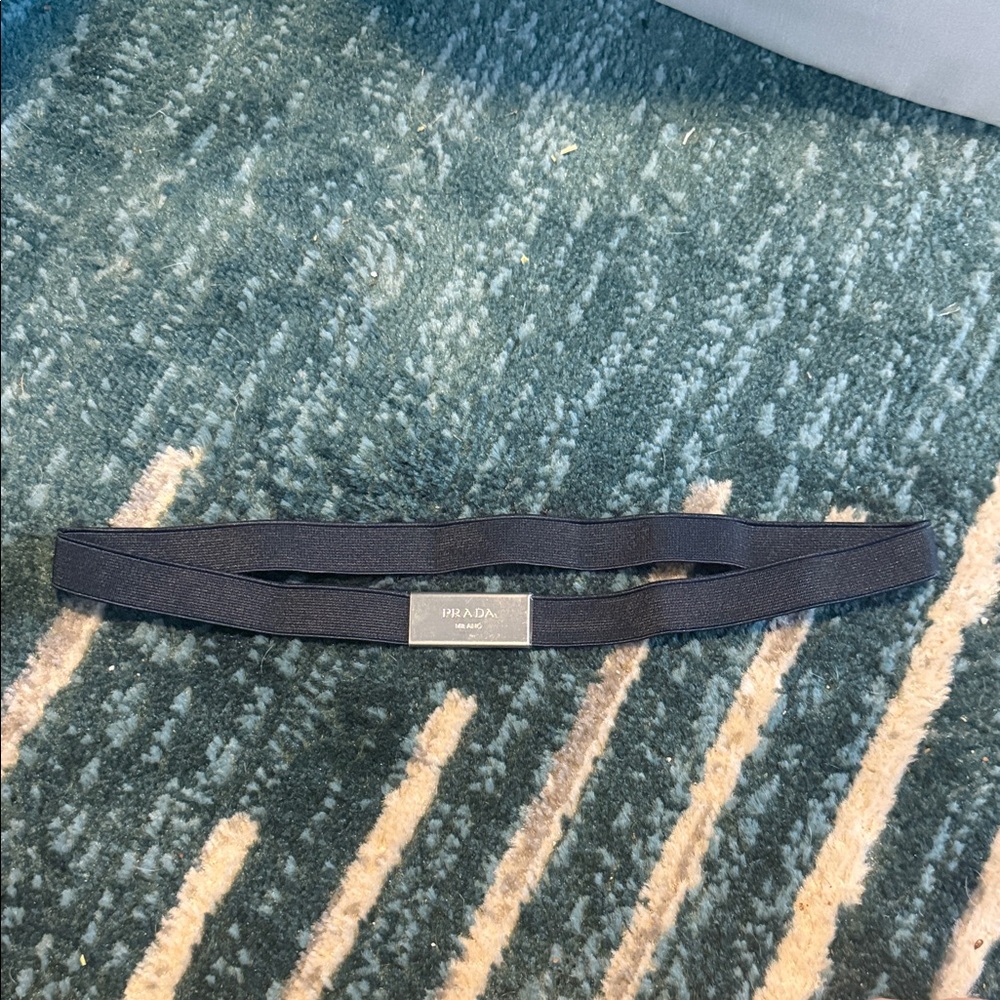 Prada Midnight Black Hairband or Belt